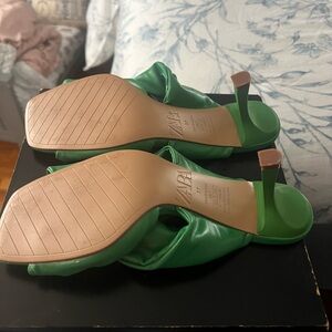 Zara Emerald Green Heeled Sandals